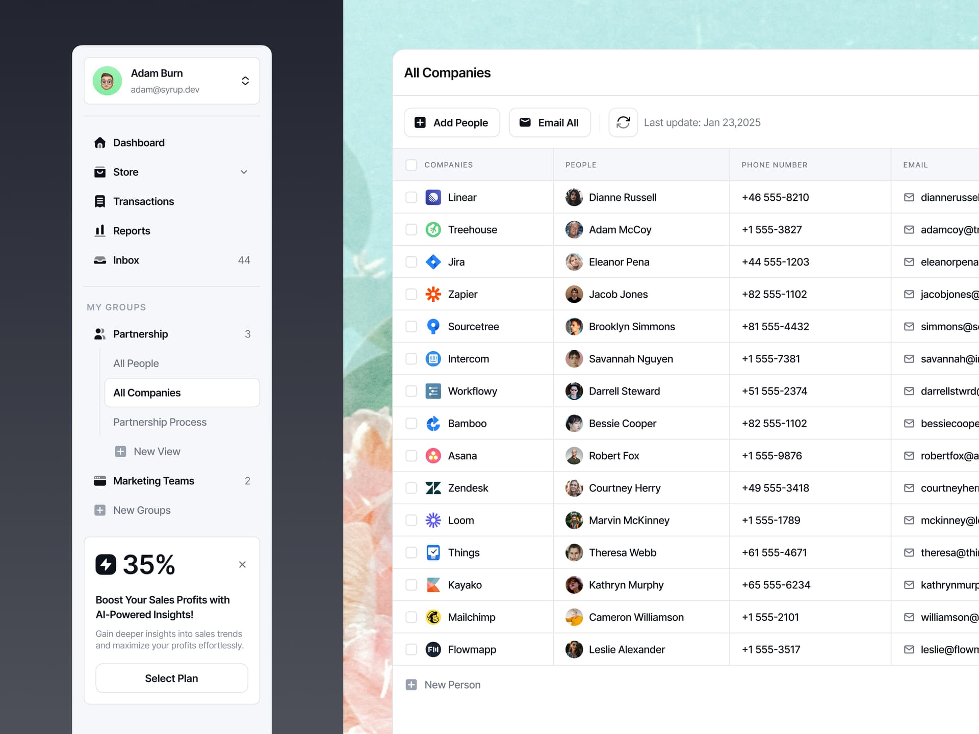 Seal CMS analytics dashboard