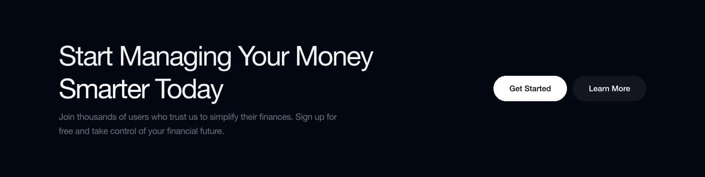 Finovus call-to-action section