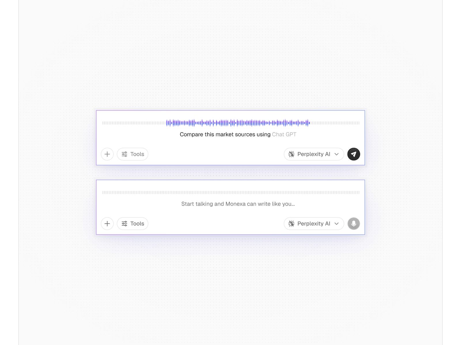AI Audio Transcription Interface — interface design by Syrup Studio