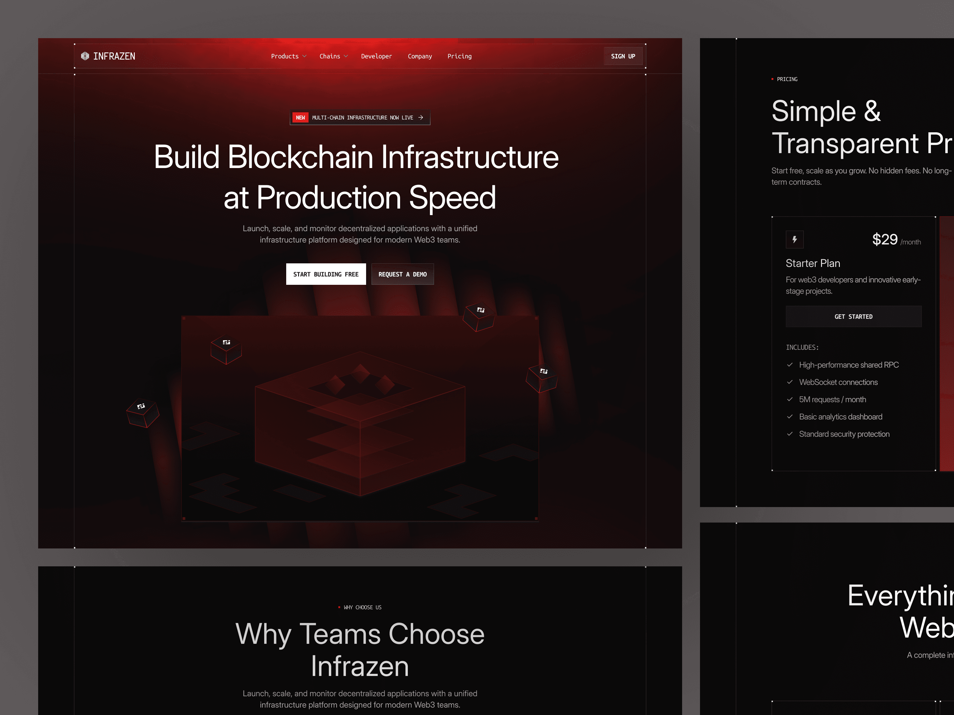 Blockchain Service Landing Page — interface design by Syrup Studio