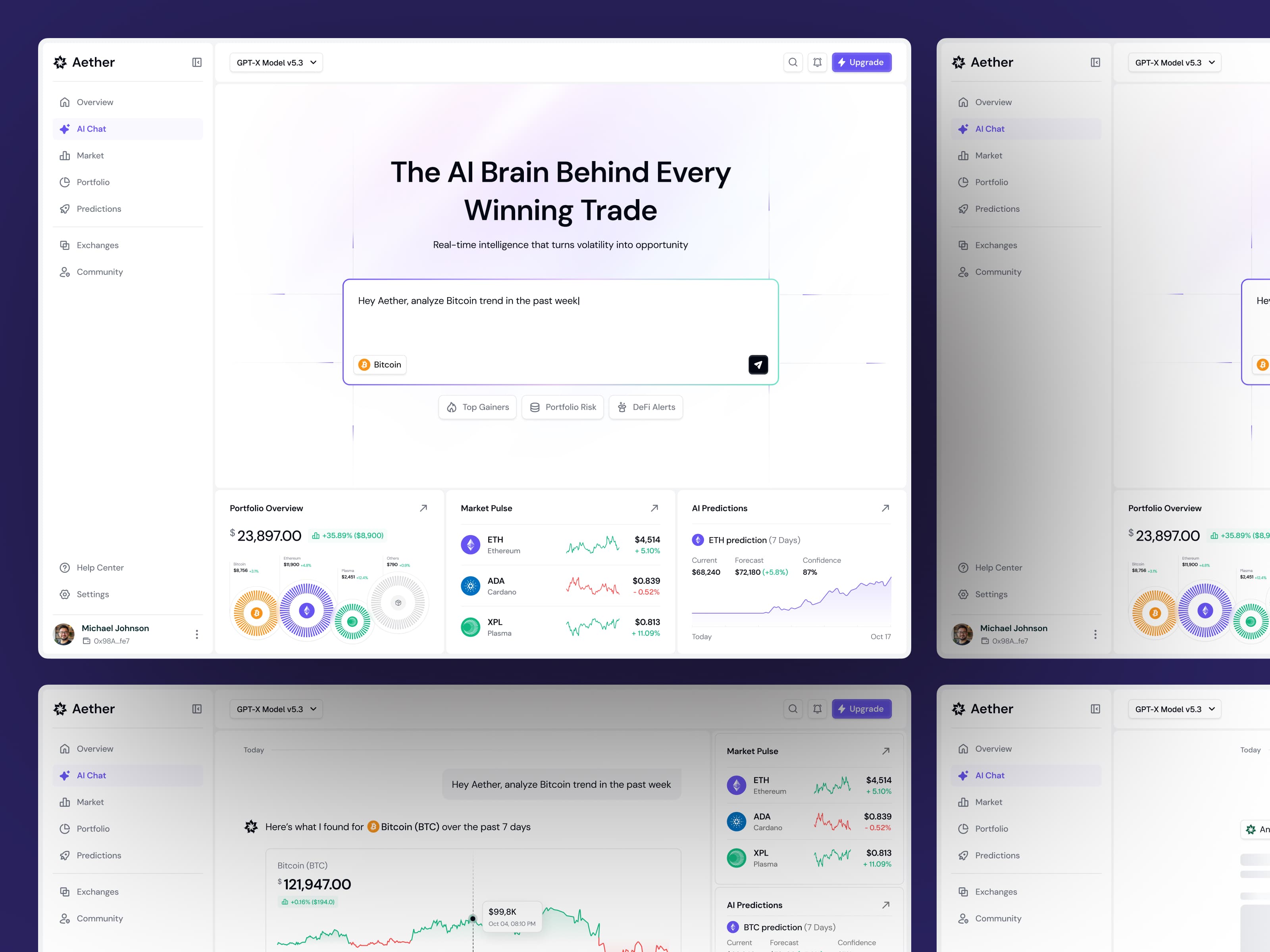 Cryptocurrency Trading Dashboard — interface design by Syrup Studio