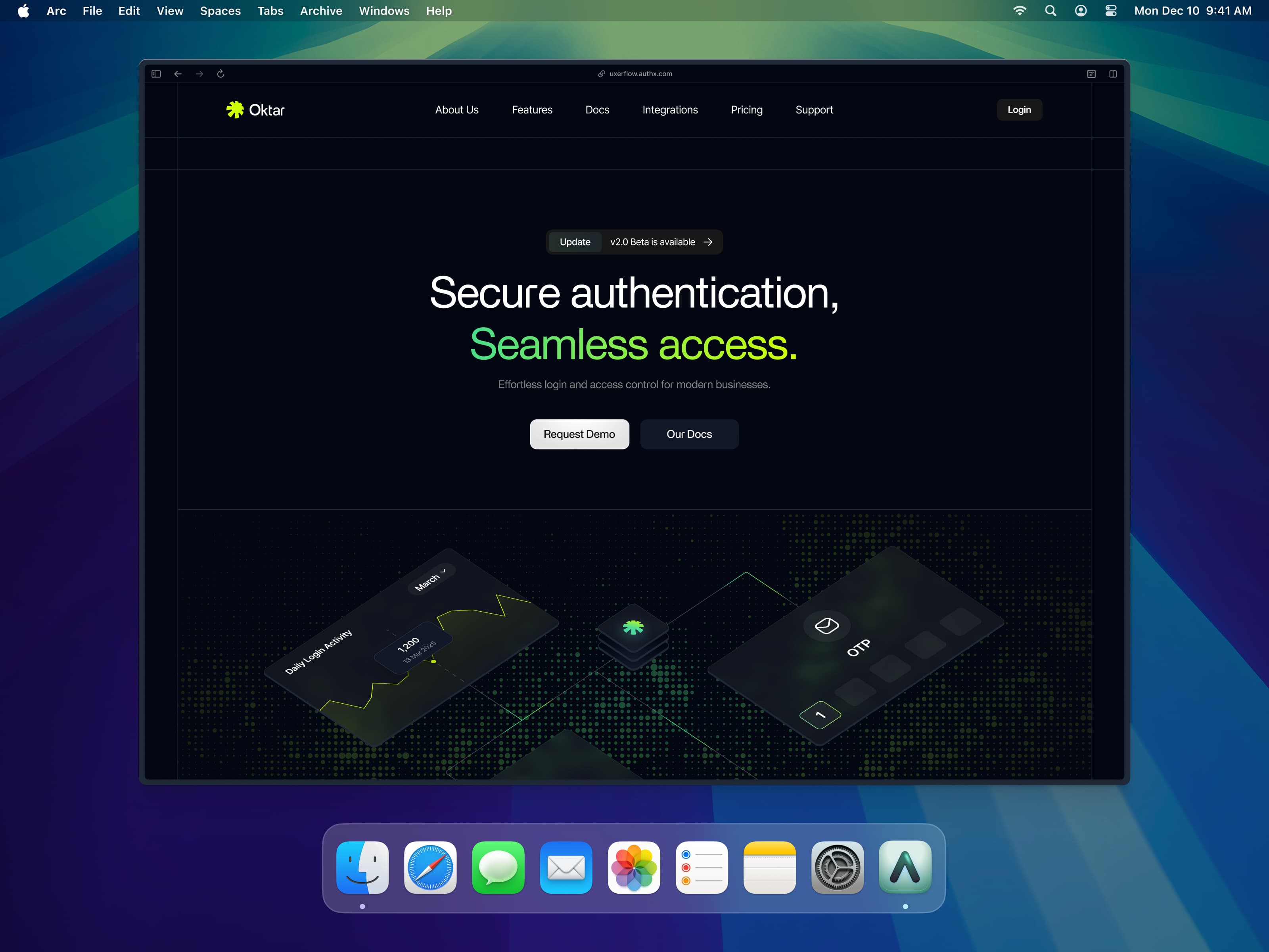 SaaS Homepage Dark Mode — interface design by Syrup Studio