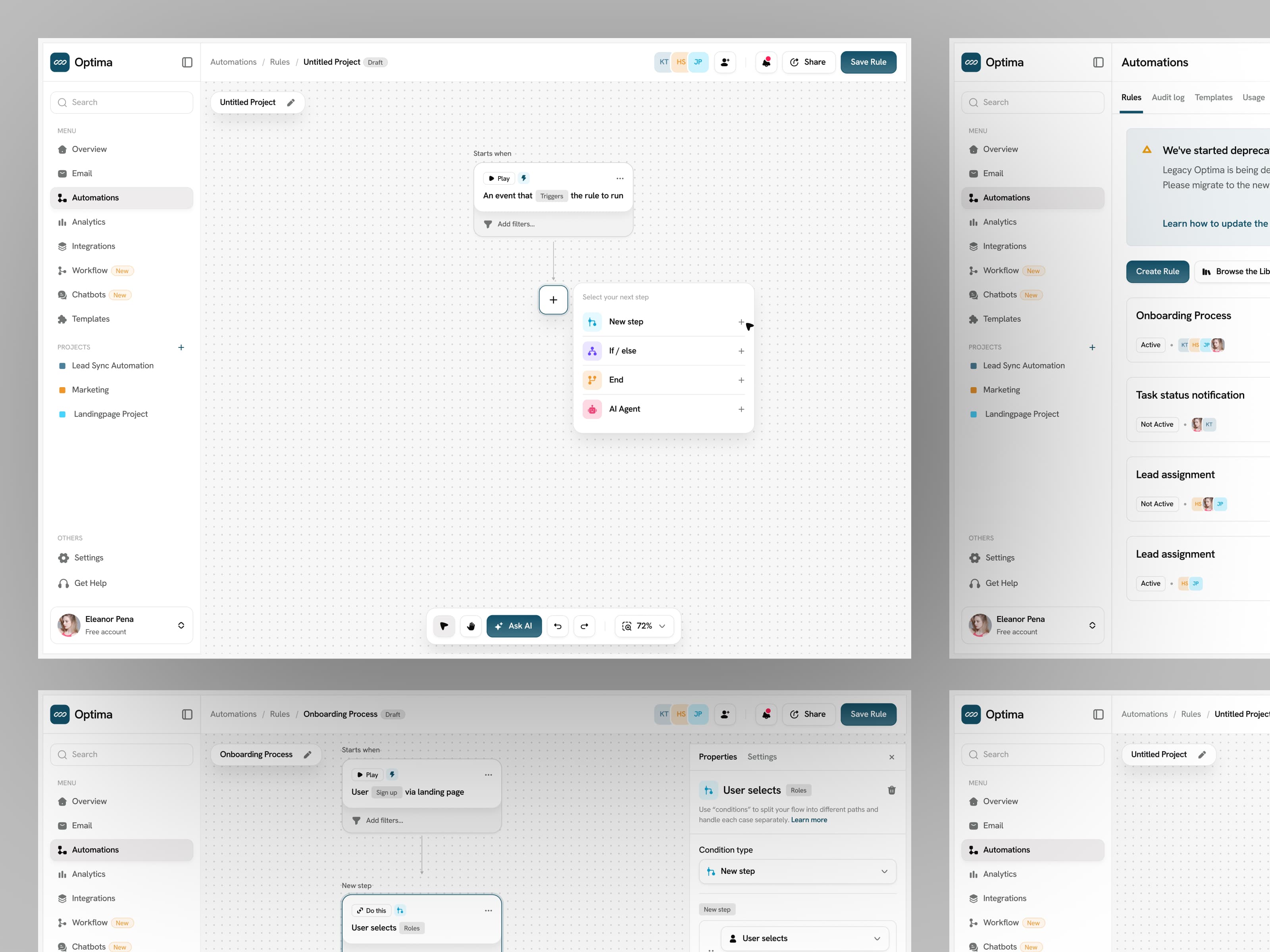 Workflow Automation Dashboard 2 — interface design by Syrup Studio
